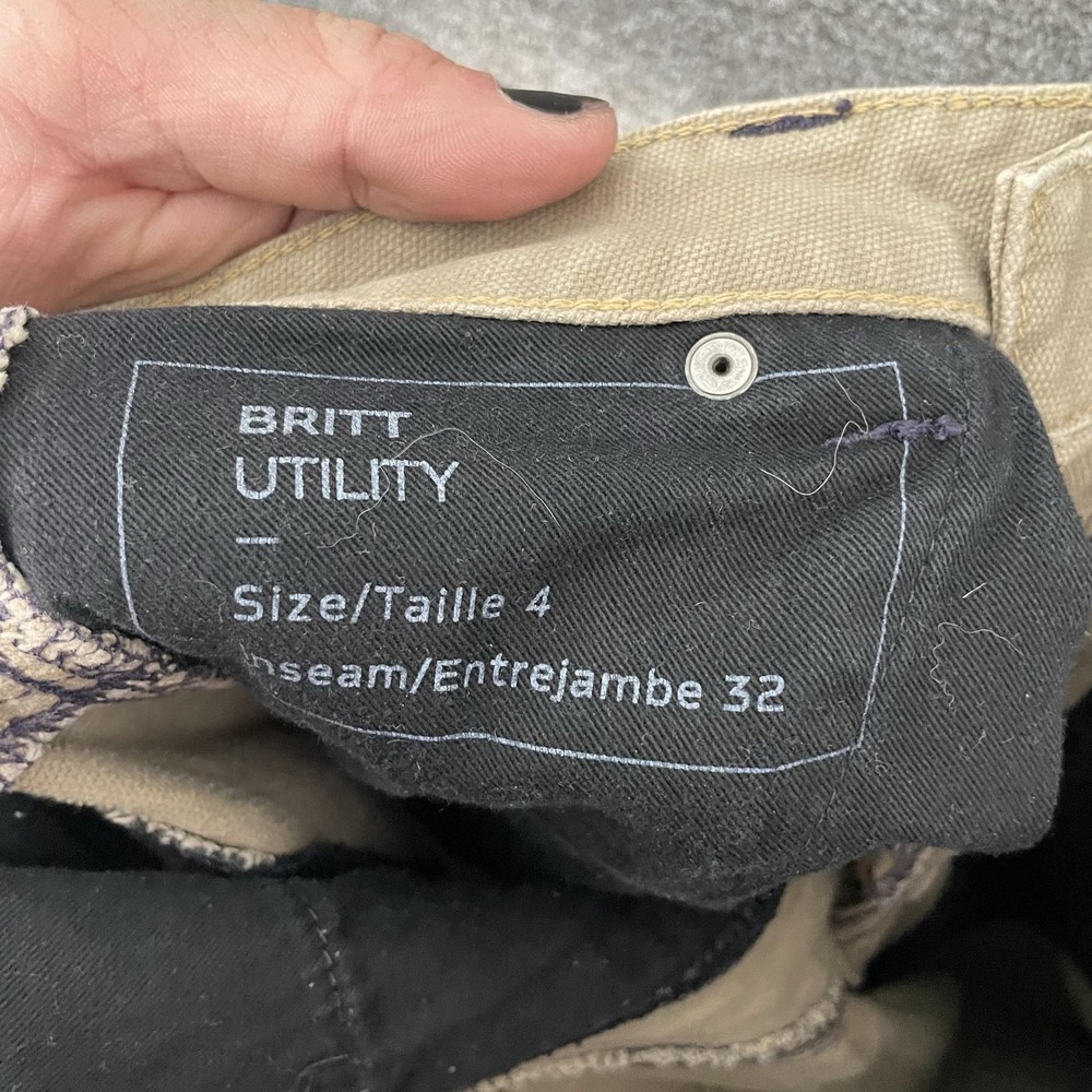 Dovetail Workwear Pants Women 4 Brown Britt Utility Carpenter Canvas Double Knee - Picture 12 of 15